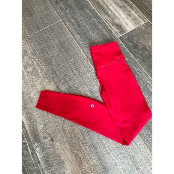 Lululemon Base Pace High-Rise Running Tight 28" size 2 Dark Red - Picture 2 of 5